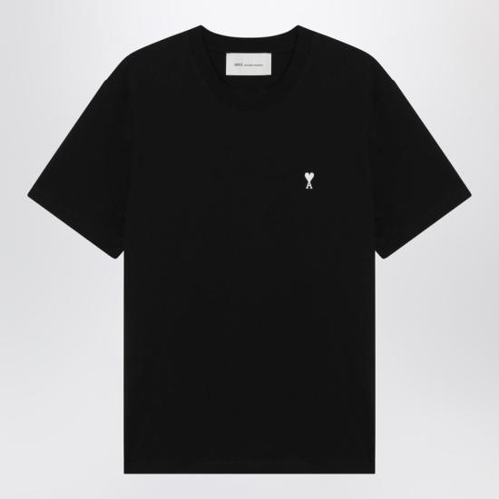 26SS 아미 스몰 하트 로고 라이트 코튼 저지 티셔츠 HTS346724 Black