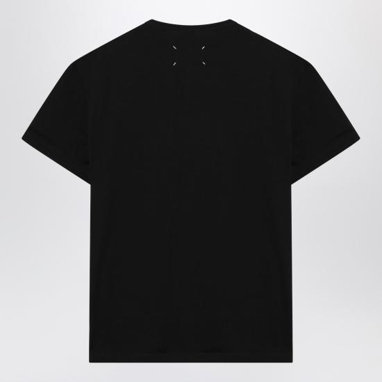 26SS 마르지엘라 디스토티드 로고 티셔츠 S30GC0701US22816 Black - MAISON MARGIELA