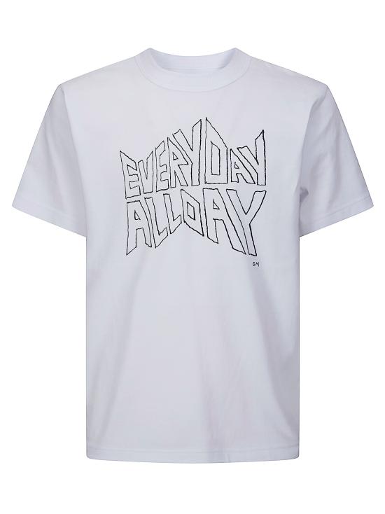 26SS 사카이 반팔 티셔츠 2601121S 101 WHITE