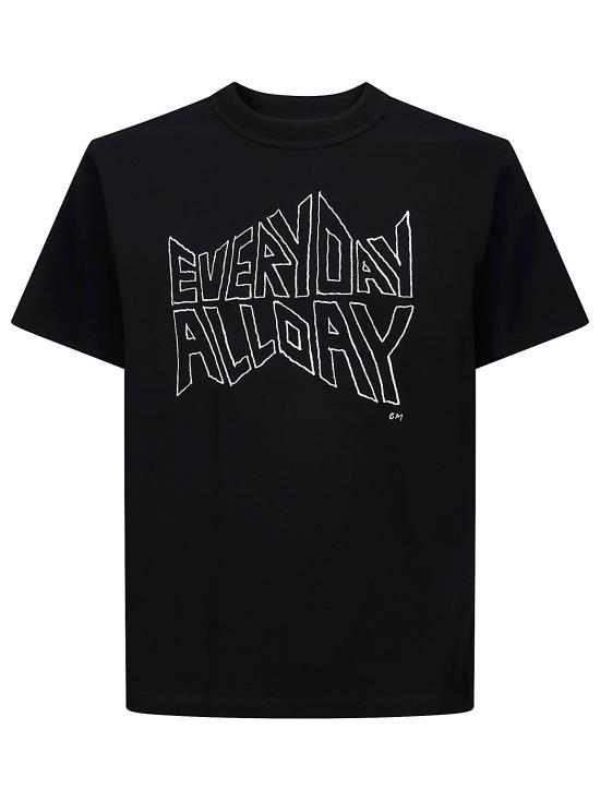 26SS 사카이 반팔 티셔츠 2601121S 001 BLACK