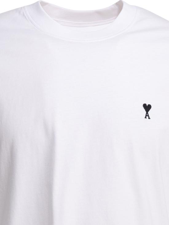 26FW 아미 스몰 하트 로고 라이트 코튼 저지 티셔츠 HTS346 724100 White - AMI
