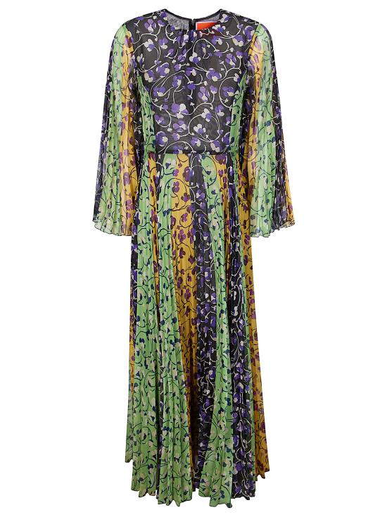 26SS 라 더블제이 롱 원피스 DRE0805CHF004HNY04 YE02 HONEYSUCKLE TRICOLOR PLAC E