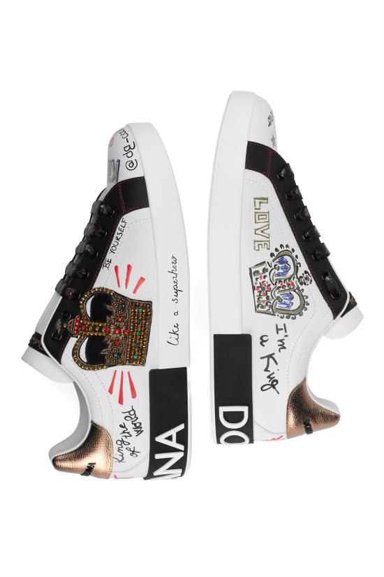 26SS 돌체앤가바나 스니커즈 CS1570AZ268 HWF57 Scritte fdo bianco - DOLCE & GABBANA