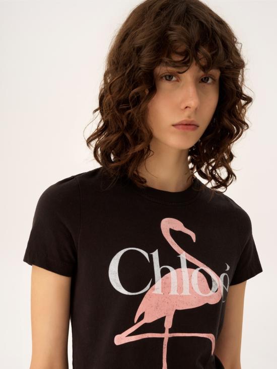 26SS 끌로에 반팔 티셔츠 CH26SJH08194 070 Black - CHLOE