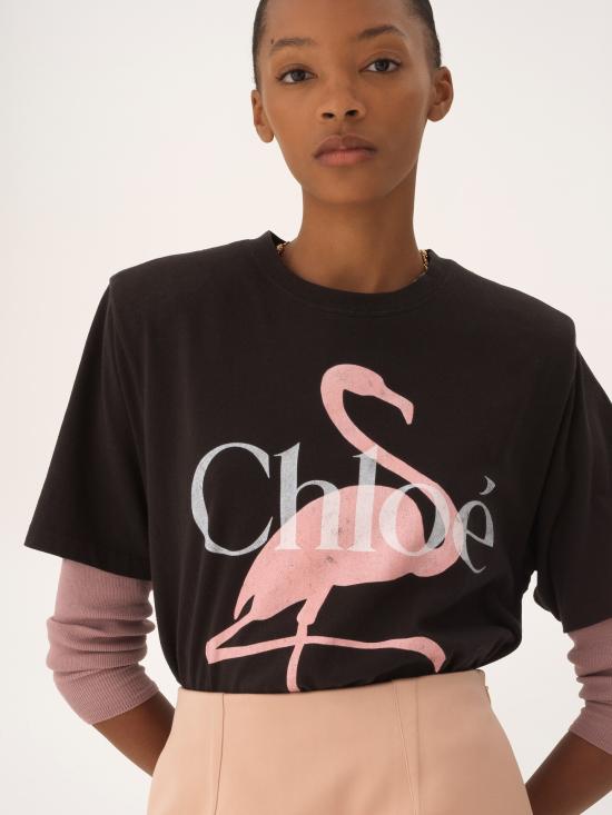 26SS 끌로에 반팔 티셔츠 CH26SJH20807 070 Black - CHLOE