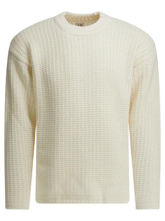 26SS 씨피 컴퍼니 램스울 GRS 박시 크루넥 스웨터 19CMKN127A110149A103 White