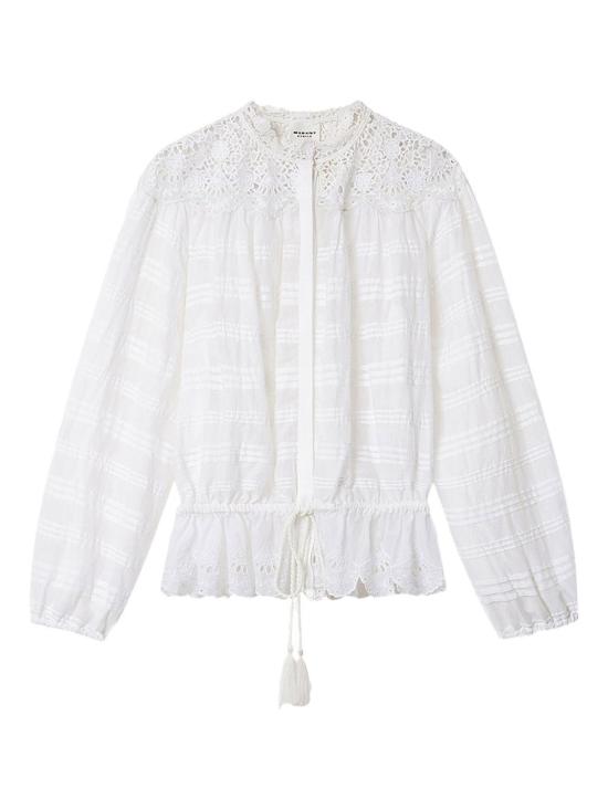 26SS 이자벨마랑에뚜왈 셔츠 HT0767FA D1J05E20WH White