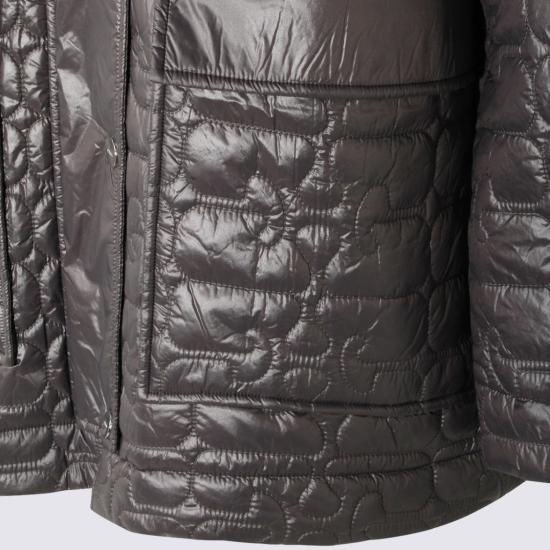 26SS 가니 샤이니 퀼트 미디 자켓 W0343252 Brown - GANNI