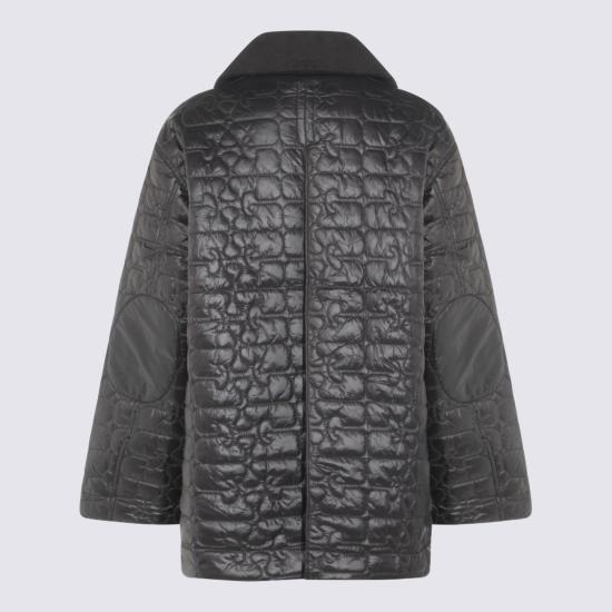 26SS 가니 샤이니 퀼트 미디 자켓 W0343252 Brown - GANNI