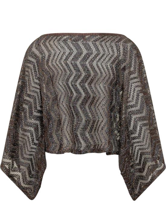 26SS 미소니 반팔 티셔츠 MS26SK06BV00IT S80EQ DARK BROWN - MISSONI