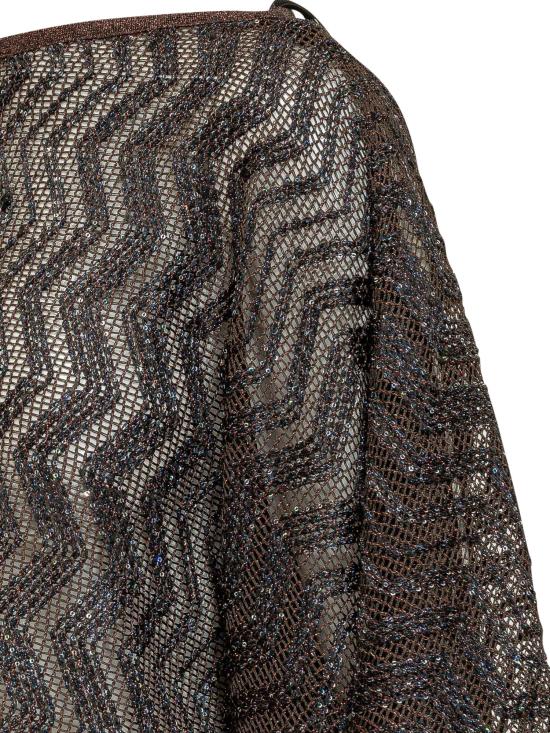 26SS 미소니 반팔 티셔츠 MS26SK06BV00IT S80EQ DARK BROWN - MISSONI