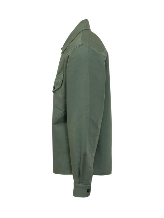 26SS 겐조 긴팔 셔츠 FG55CH5439OT 51 DARK KHAKI - KENZO