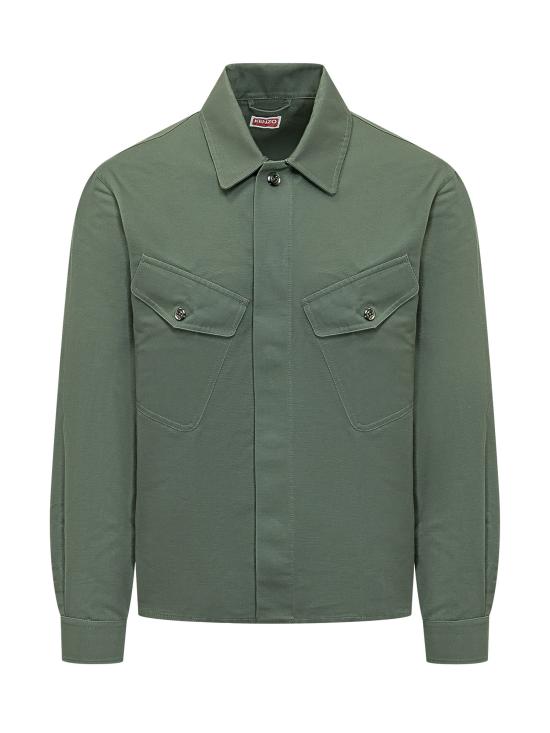 26SS 겐조 긴팔 셔츠 FG55CH5439OT 51 DARK KHAKI