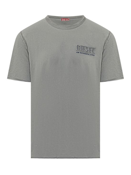 26SS 디젤 반팔 티셔츠 A209580KMAH 97D GRIGIO CHIARO