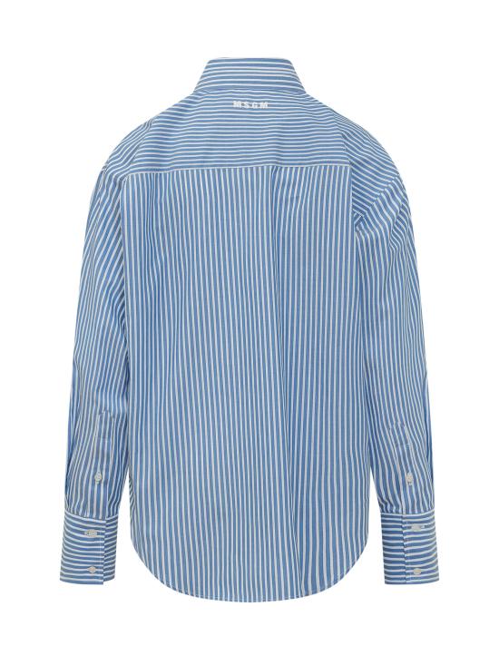 26SS 엠에스지엠 셔츠 4041MDE18X267129 84 LIGHT BLUE WHITE - MSGM