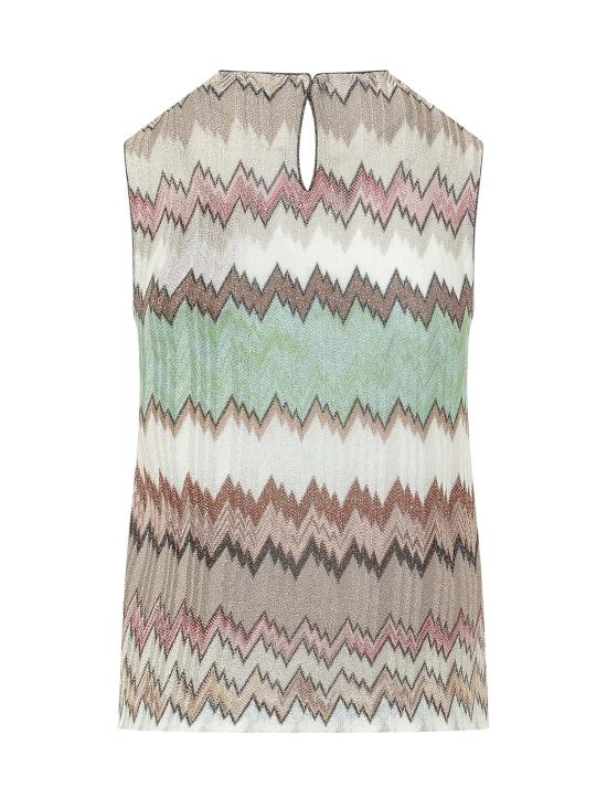 26SS 미소니 반팔 티셔츠 DS26SK0KBR014W SM9Y3 MULTICOLOR WHT - MISSONI