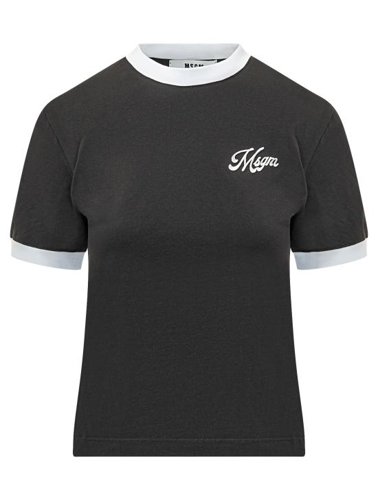 26SS 엠에스지엠 반팔 티셔츠 4041MDM112D267002 99 BLACK