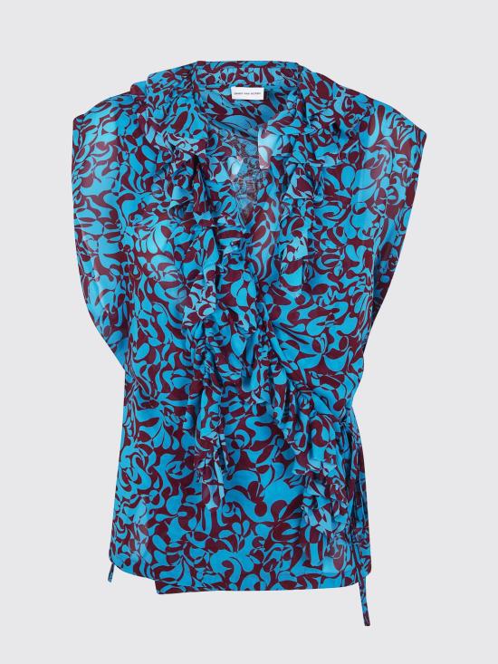 26SS 드리스 반 노튼 블라우스 2611307193006 503 Blue - DRIES VAN NOTEN