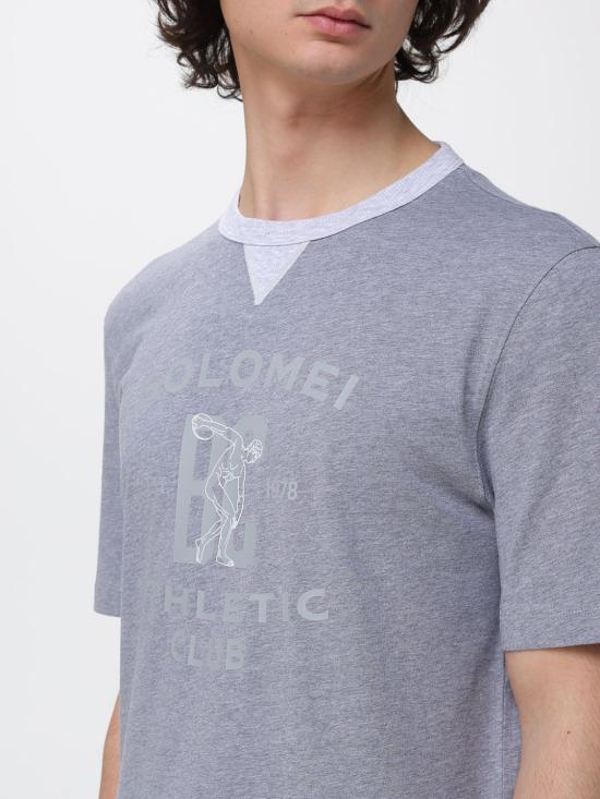 26SS 브루넬로 쿠치넬리 로고 티셔츠 M0B131001G CIN84 Grey - BRUNELLO CUCINELLI