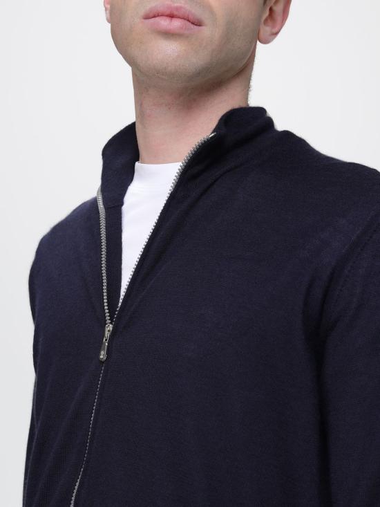 26SS 브루넬로 쿠치넬리 캐시미어와 실크 가디건 M2300106 CW425 Navy - BRUNELLO CUCINELLI