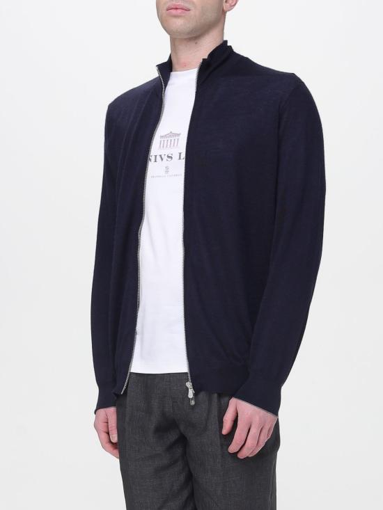 26SS 브루넬로 쿠치넬리 캐시미어와 실크 가디건 M2300106 CW425 Navy - BRUNELLO CUCINELLI