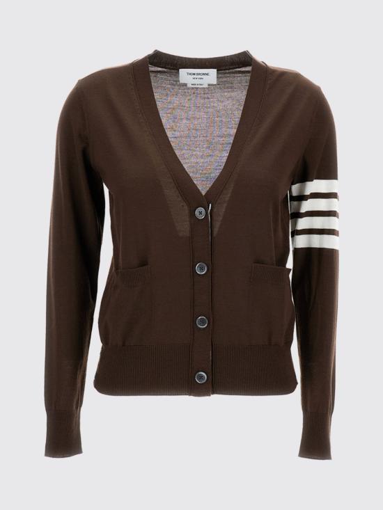 26SS 톰브라운 파인 메리노 울 4바 릴렉스 핏 가디건 FKC334AY1014 208 Brown - THOM BROWNE