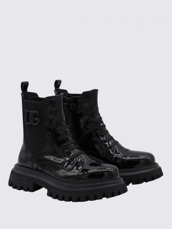 25FW [키즈] 돌체앤가바나 미들 부츠 D11360A9A81 80999 Black - DOLCE & GABBANA