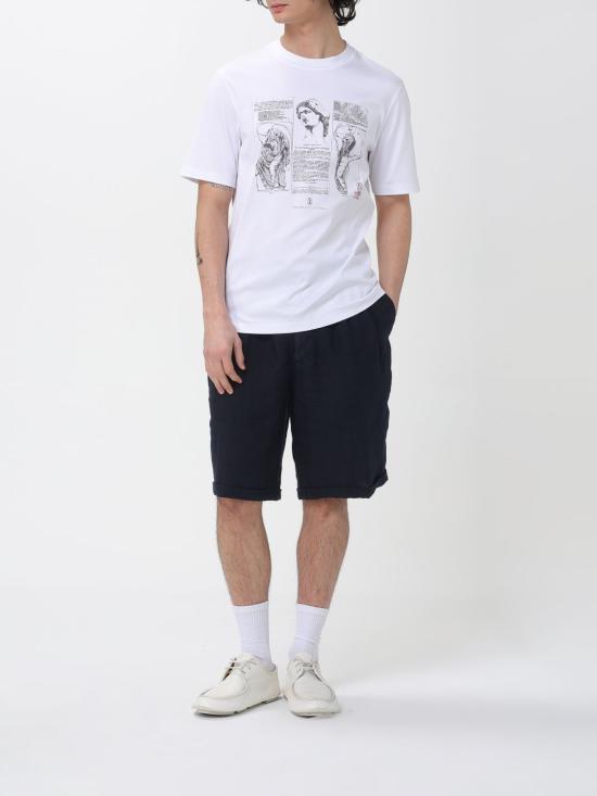 26SS 브루넬로 쿠치넬리 반팔 티셔츠 M0B138517 CFC06 White - BRUNELLO CUCINELLI