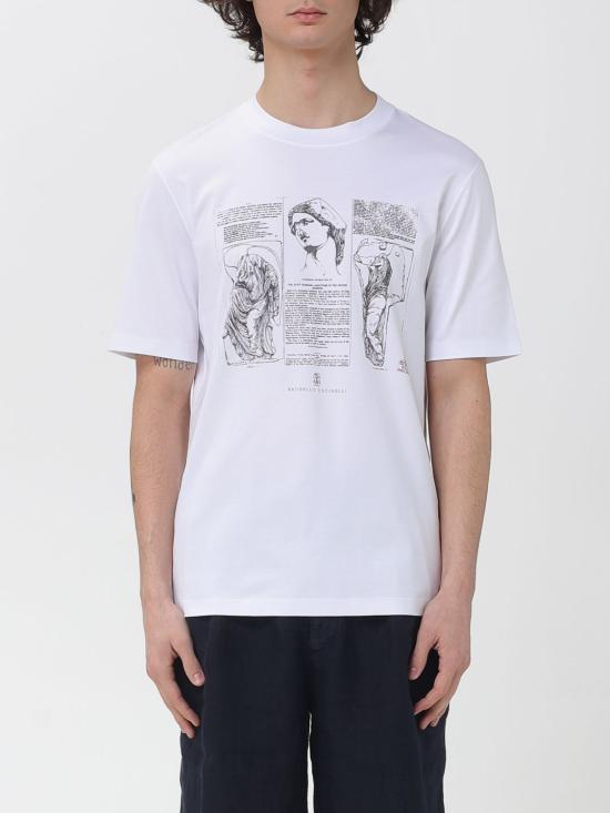 26SS 브루넬로 쿠치넬리 반팔 티셔츠 M0B138517 CFC06 White