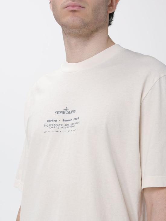 26SS 스톤 아일랜드 반팔 티셔츠 2100001S0285 V0093 Ivory - STONE ISLAND
