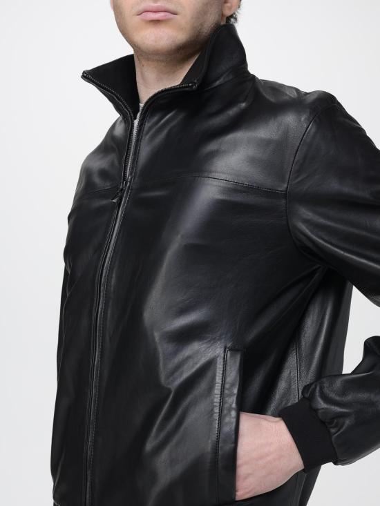 26SS 엠포리오 아르마니 가죽 자켓 EM005323AF24371 UC001 Black - EMPORIO ARMANI