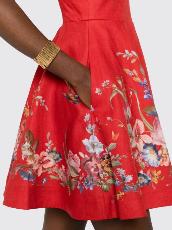 26SS 짐머만 롱 원피스 5963DRS264 REFL Red - ZIMMERMANN