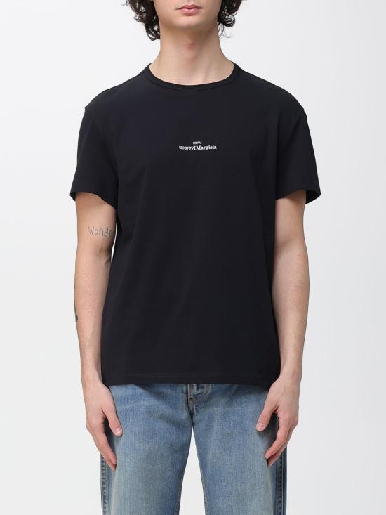 26SS 마르지엘라 디스토티드 로고 티셔츠 S30GC0701S22816 900 Black