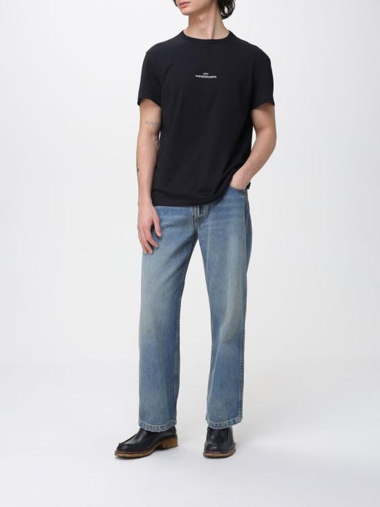 26SS 마르지엘라 디스토티드 로고 티셔츠 S30GC0701S22816 900 Black - MAISON MARGIELA