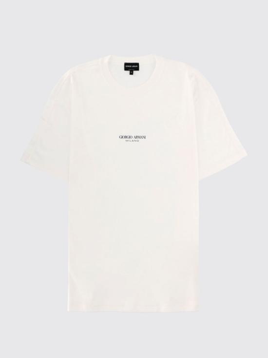 26SS 조르지오 아르마니 반팔 티셔츠 GM001085TE10629 U0002 White - GIORGIO ARMANI