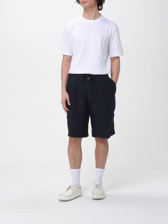 26SS 브루넬로 쿠치넬리 숏팬츠 M243DU0020 C2517 Blue - BRUNELLO CUCINELLI