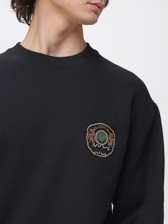 26SS 발렌티노 가라바니 긴팔 티셔츠 VMF29NBAY 0NO Black - VALENTINO GARAVANI