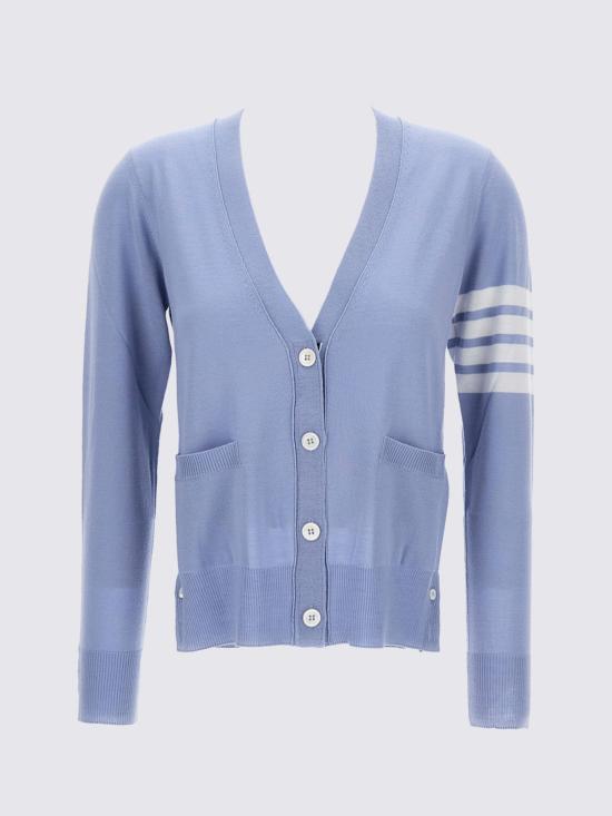 26SS 톰브라운 파인 메리노 울 4바 릴렉스 핏 가디건 FKC334AY1014 482 Gnawed Blue - THOM BROWNE