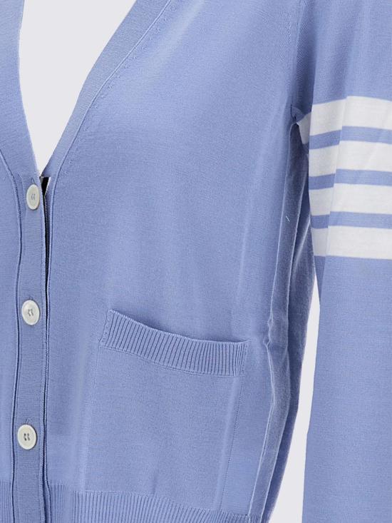 26SS 톰브라운 파인 메리노 울 4바 릴렉스 핏 가디건 FKC334AY1014 482 Gnawed Blue - THOM BROWNE