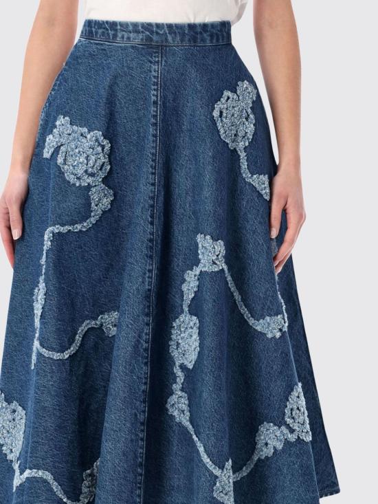 26SS 로테이트 미디 스커트 115175 1602 Blue - ROTATE