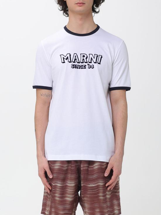 26SS 마르니 반팔 티셔츠 HUMU0198MPUSCY91 LOW01 White