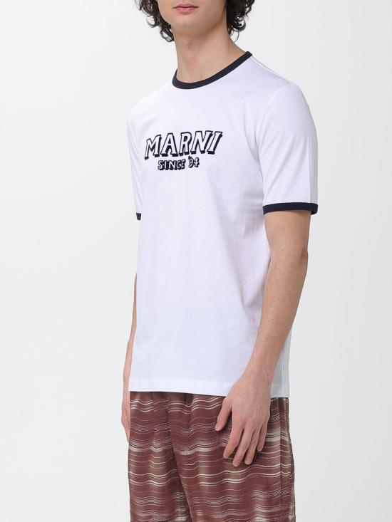 26SS 마르니 반팔 티셔츠 HUMU0198MPUSCY91 LOW01 White - MARNI