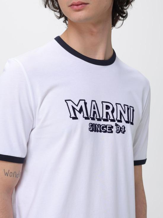 26SS 마르니 반팔 티셔츠 HUMU0198MPUSCY91 LOW01 White - MARNI