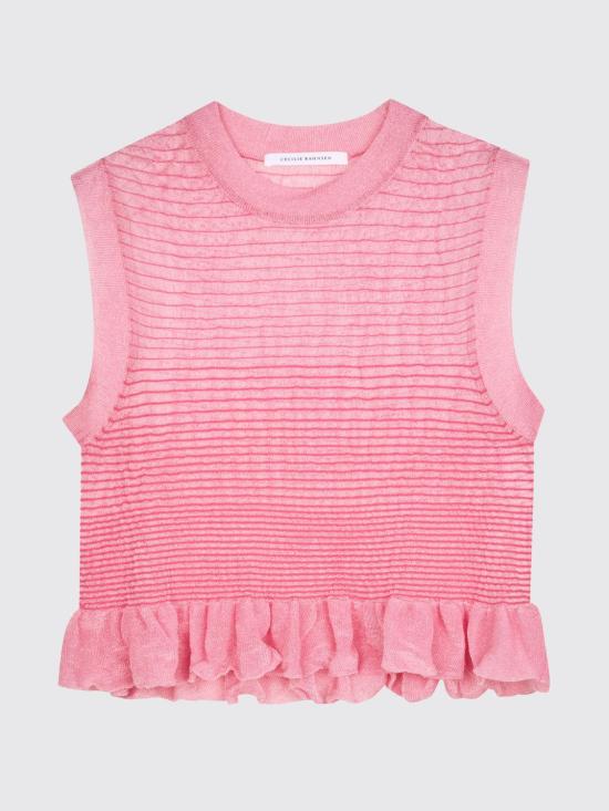 26SS 세실리아 반센 민소매 티셔츠 25KNI53001 Pink - CECILIE BAHNSEN