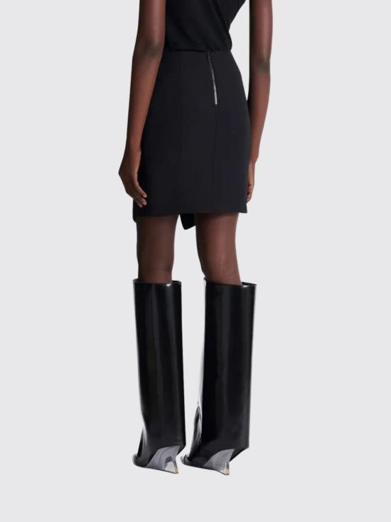 26SS 발망 미디 스커트 GF1LBB22WC09 0PA Black - BALMAIN