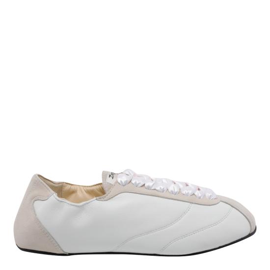 26SS 레페토 테니스 실크 스니커즈 V4230MCVD 050 White