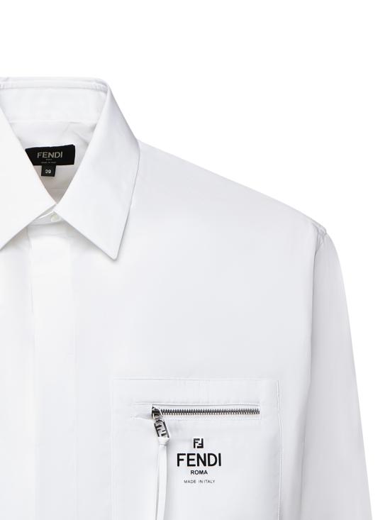25FW 펜디 긴팔 셔츠 FS1098 AN08F0QA0 White - FENDI