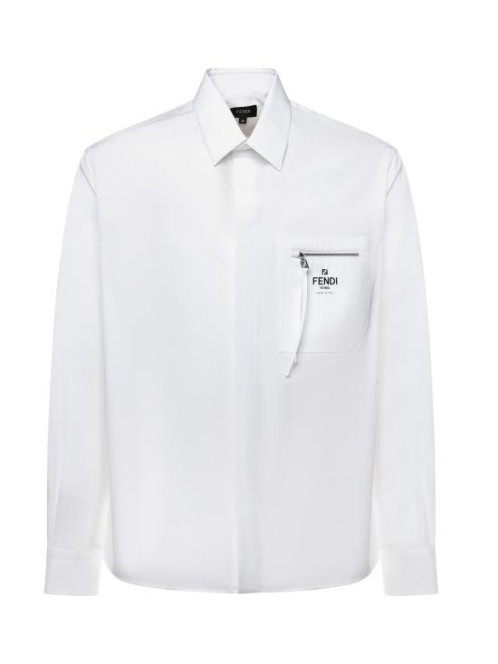25FW 펜디 긴팔 셔츠 FS1098 AN08F0QA0 White