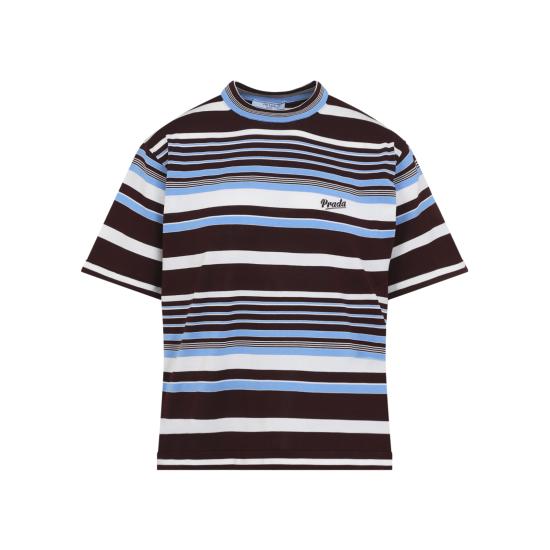 26SS 프라다 반팔 티셔츠 P24B3HSOOO19BR F0RUE MULTICOLOUR