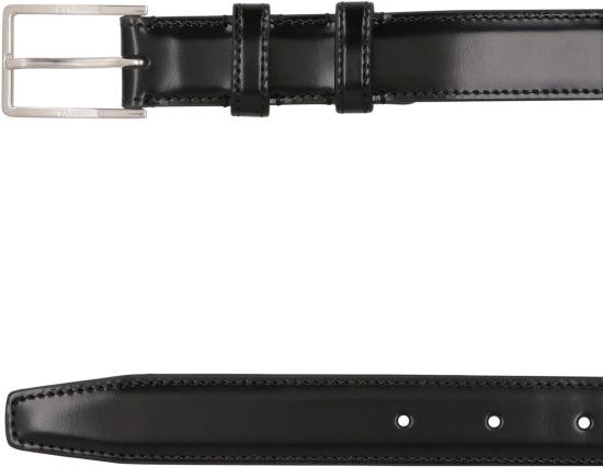 25FW 셀린느 가죽 벨트 45BMH3A0138SI black - CELINE